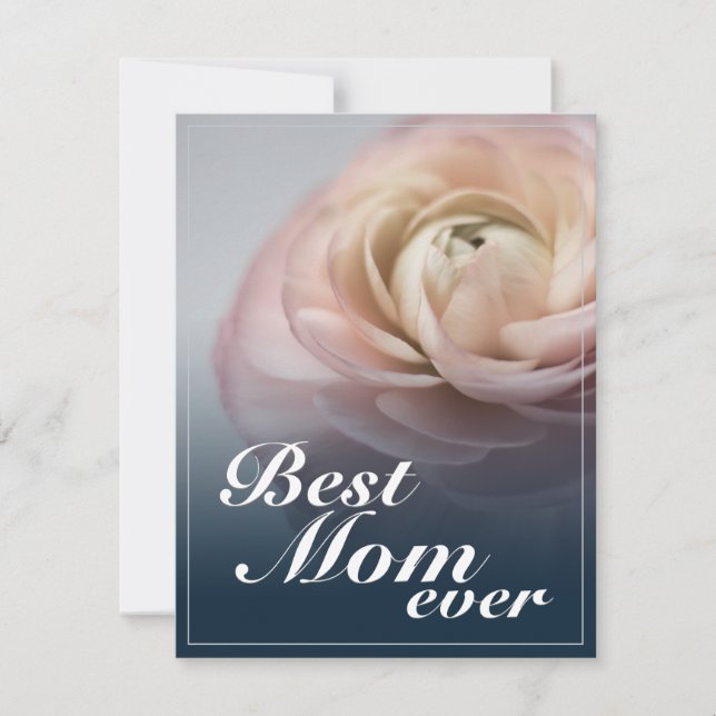 Bästa Mamma någonsin med Big Rosa ros (Framsida)