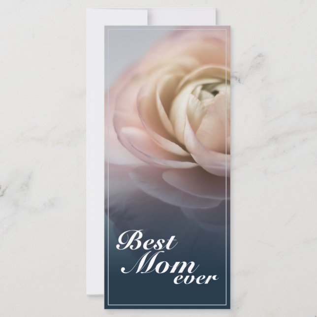 Bästa Mamma någonsin med Big Rosa ros (Framsida)