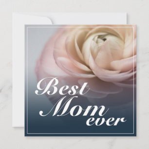 Bästa Mamma någonsin med Big Rosa ros Julkort