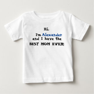 Bästa Mamma någonsin med blått text T Shirt
