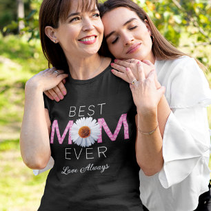 Bästa Mamma någonsin med Daisy-utskrift (Rosa V2) T Shirt