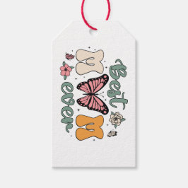 Bästa mamma någonsin med fjäril presentetikett