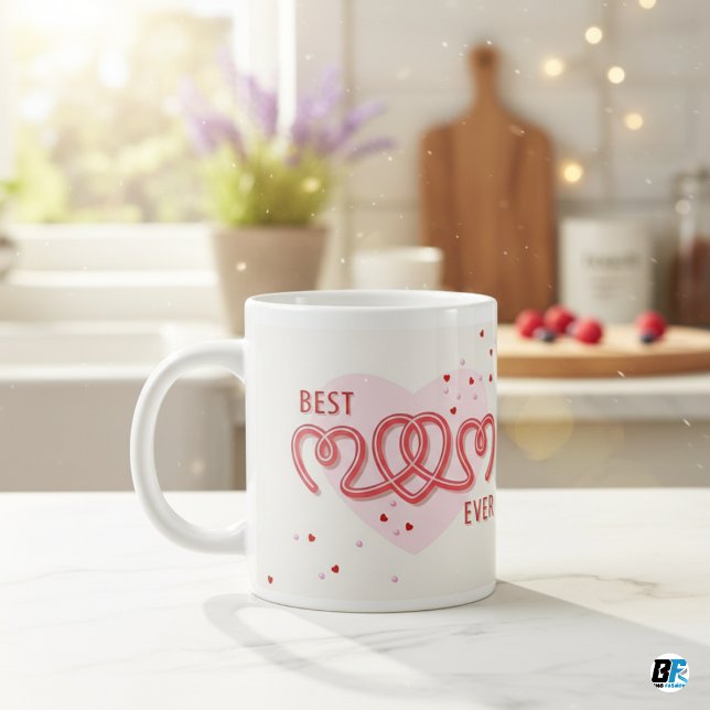 Bästa Mamma någonsin med modern Photo Mors dag-gåv Jumbo Mugg (Skapare uppladdad)