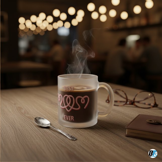 "Bästa Mamma någonsin med modern Photo Mors dag Gi Frostad Glasmugg (Skapare uppladdad)