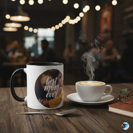 "Bästa Mamma någonsin med modern Photo Mors dag Gi Mugg