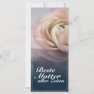 Bästa mamma någonsin med stor rosa ros