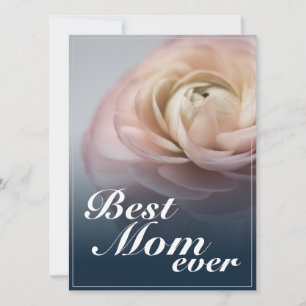 Bästa mamma någonsin med stor rosa ros