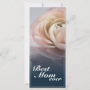 Bästa mamma någonsin med stor rosa ros