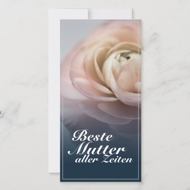 Bästa mamma någonsin med stor rosa ros (Framsida)