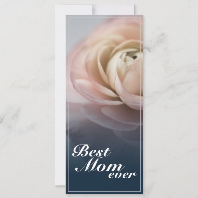 Bästa mamma någonsin med stor rosa ros (Framsida)