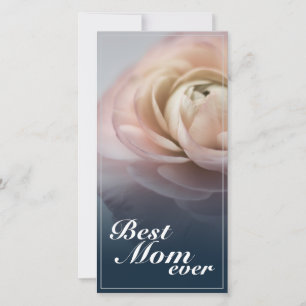 Bästa mamma någonsin med stor rosa ros