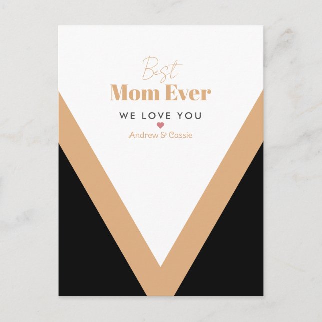 Bästa mamma någonsin meddelande vykort (Framsida)