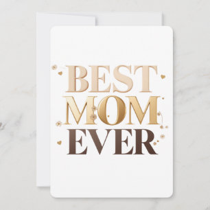 Bästa mamma någonsin Minimal design Klassisk mor Inbjudningar