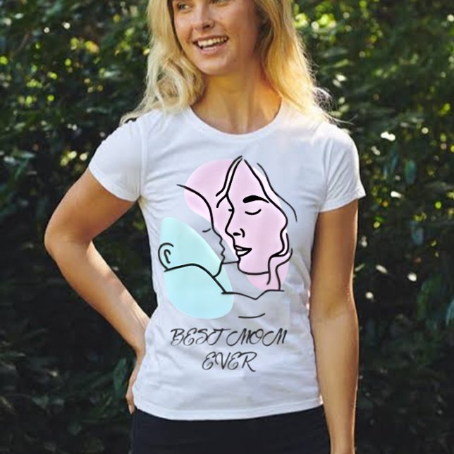 Bästa Mamma någonsin minimalistisk konst Mors dag  T Shirt (Skapare uppladdad)