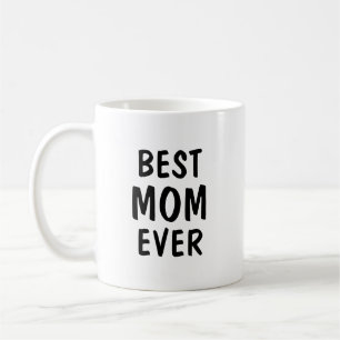Bästa mamma någonsin Minimalistisk typografi prese Kaffemugg