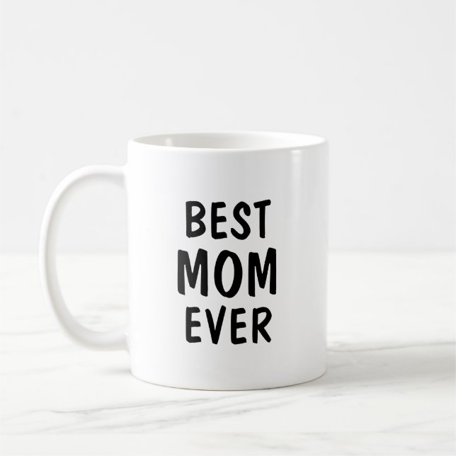 Bästa mamma någonsin Minimalistisk typografi prese Kaffemugg (Vänster)