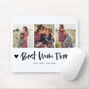 Bästa Mamma någonsin minimalistiska fotokollage Musmatta