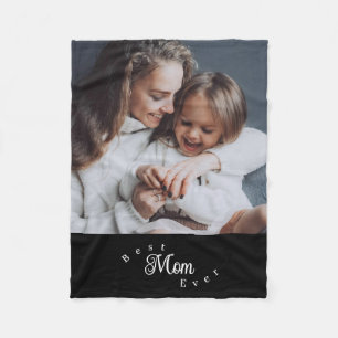 Bästa mamma någonsin Modern Enkel Foto Fleecefilt
