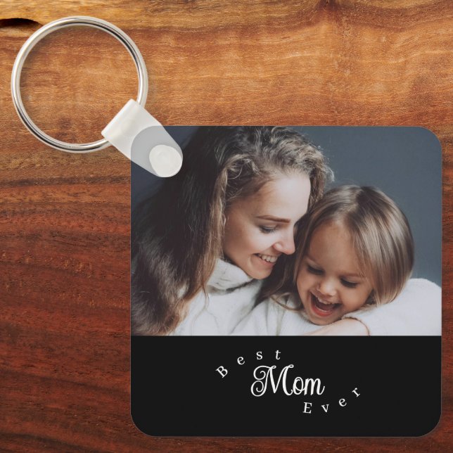 Bästa mamma någonsin Modern Enkel Nyckelring (Framsida)