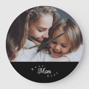 Bästa mamma någonsin Modern Enkel Stor Klocka