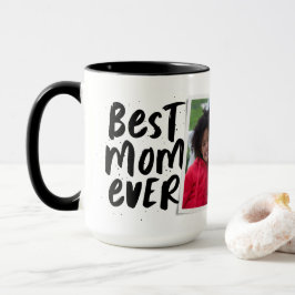 Bästa mamma någonsin modern foto svart vitt mugg