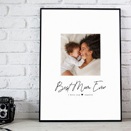 Bästa Mamma någonsin | Modern fotoAnpassningsbar Poster