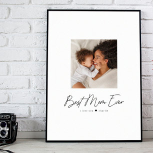 Bästa Mamma någonsin Modern fotoAnpassningsbar Poster