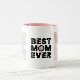 Bästa mamma någonsin modern fotofot Mumie-dags-mug Två-Tonad Mugg