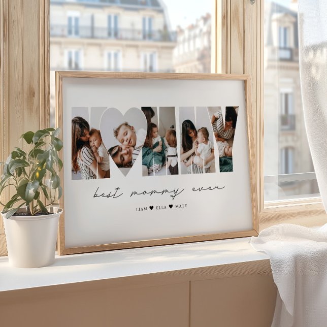 Bästa Mamma Någonsin Modern Fotokollage Mors Dag Poster (Skapare uppladdad)