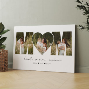 Bästa mamma någonsin Modern fotokollagepresent til Canvastryck