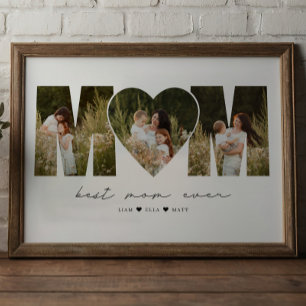 Bästa mamma någonsin Modern fotokollagepresent til Poster