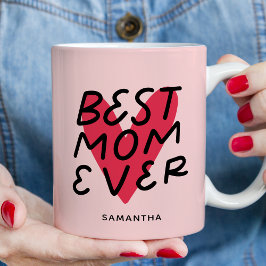 Bästa Mamma någonsin Modern handstil i Mors dag Kaffemugg