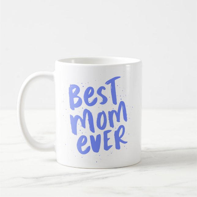 Bästa mamma någonsin, modern periwinkle blue mors  kaffemugg (Vänster)