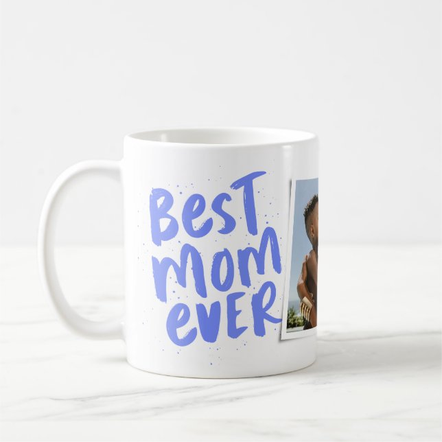 Bästa mamma någonsin modern periwinkle foto Mors d Kaffemugg (Vänster)