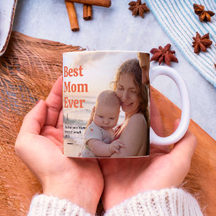 Bästa Mamma någonsin Modern Photo Blommigt Mors da Kaffemugg