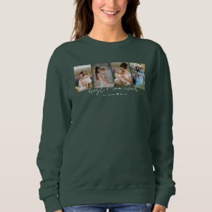 Bästa Mamma någonsin Modern Script 4 Photos Collag T Shirt