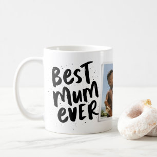 Bästa mamma någonsin modern svart foto Mors dag Kaffemugg