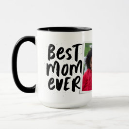 Bästa mamma någonsin, modern, svart fotolvit mugg