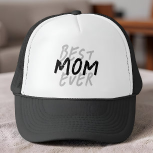 Bästa mamma någonsin Modern svart och grå grunge Keps