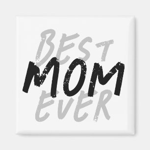 Bästa mamma någonsin Modern svart och grå grunge Magnet