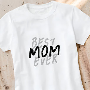 Bästa mamma någonsin Modern svart och grå grunge T Shirt