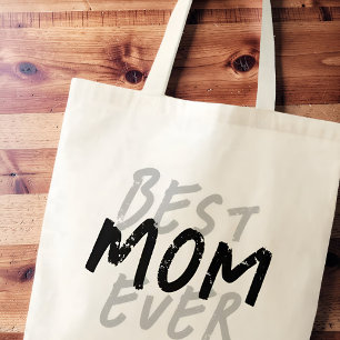 Bästa mamma någonsin Modern svart och grå grunge Tygkasse