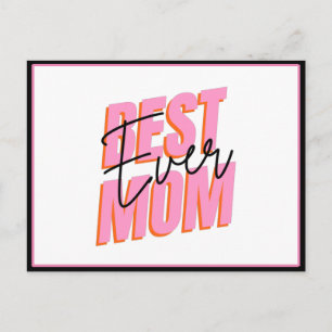 Bästa Mamma någonsin Modern Typografi Mors dag Chi Vykort