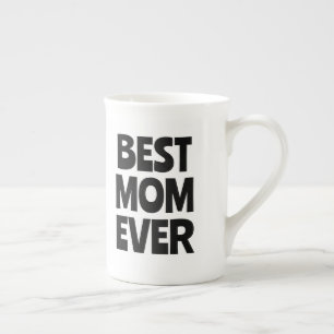 Bästa mamma någonsin Modern typografi Morsdagspres Benporslin Mugg