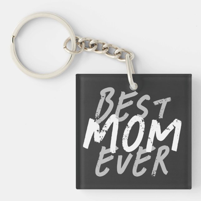 Bästa mamma någonsin Modern vit och grå grunge (Framsidan)