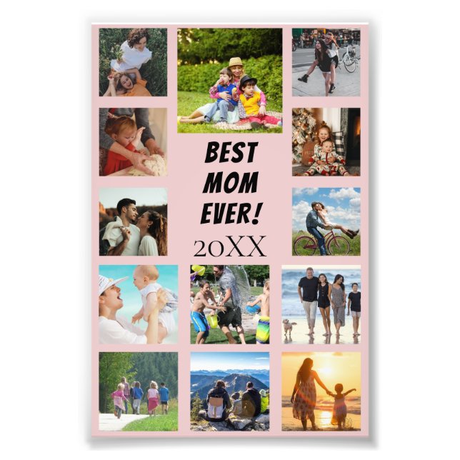 Bästa MAMMA någonsin Mor-födelsedagspresent Fototryck (Framsidan)