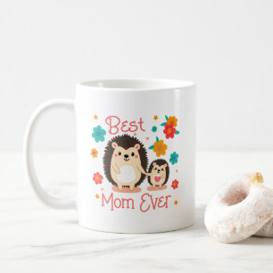 Bästa mamma någonsin Mor och baby igelkott Kaffemugg