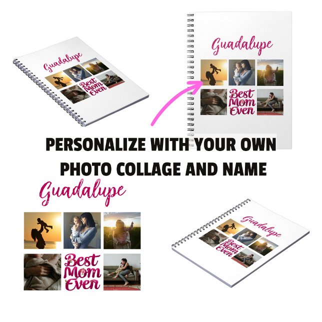 Bästa Mamma någonsin Mor Photo Collage Anteckningsbok (Best Mom Ever Mother's Photo Collage Notebook)