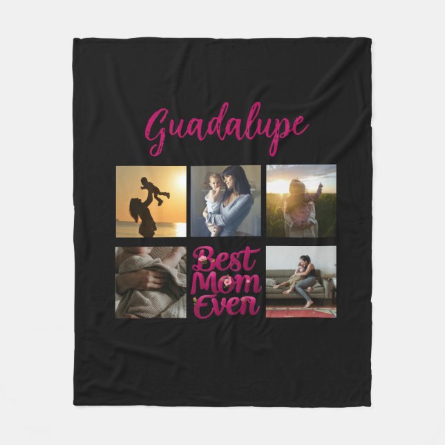Bästa Mamma någonsin Mor Photo Collage Fleecefilt (Framsidan)