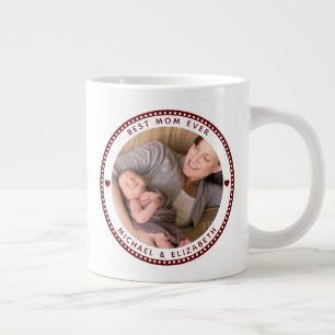 Bästa Mamma någonsin Mors dag 2-fotokollage Jumbo Mugg